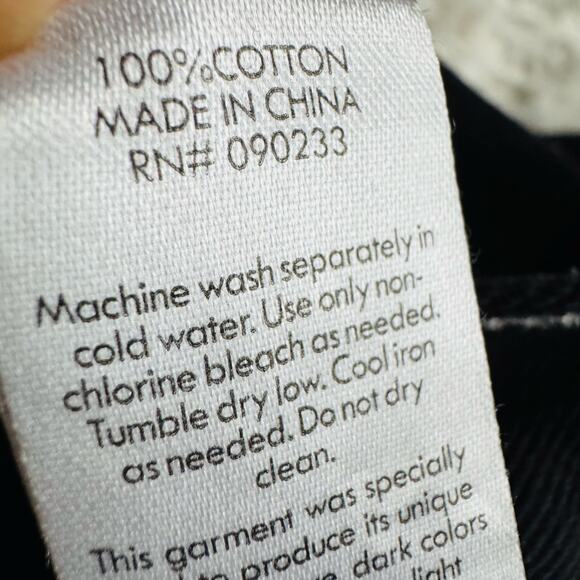 PacSun Women Black Denim Cotton Hi Rise Carpenter Double Knee Workwear Jeans 27 - Picture 8 of 8